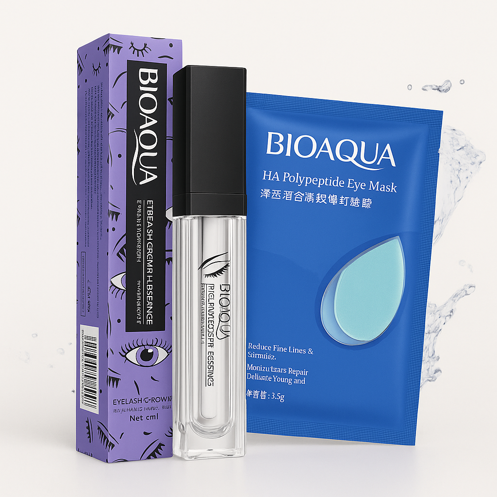 SERUM ALARGADOR DE PESTAÑAS BIOAQUA + PARCHES DE COLAGENO GRATIS