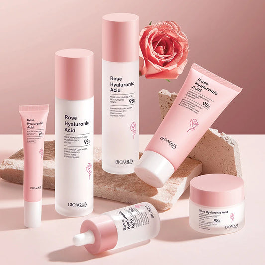 KIT ROSAS Y ACIDO HIALURONICO BIOAQUA CAJA DE LUJO
